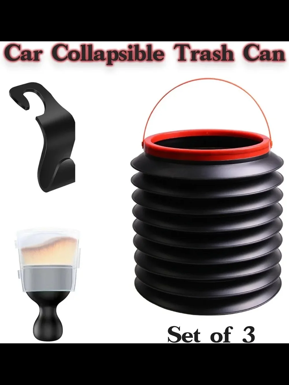 Collapsible Foldable Car Trash Bucket, Camping Trash Can Automotive Container